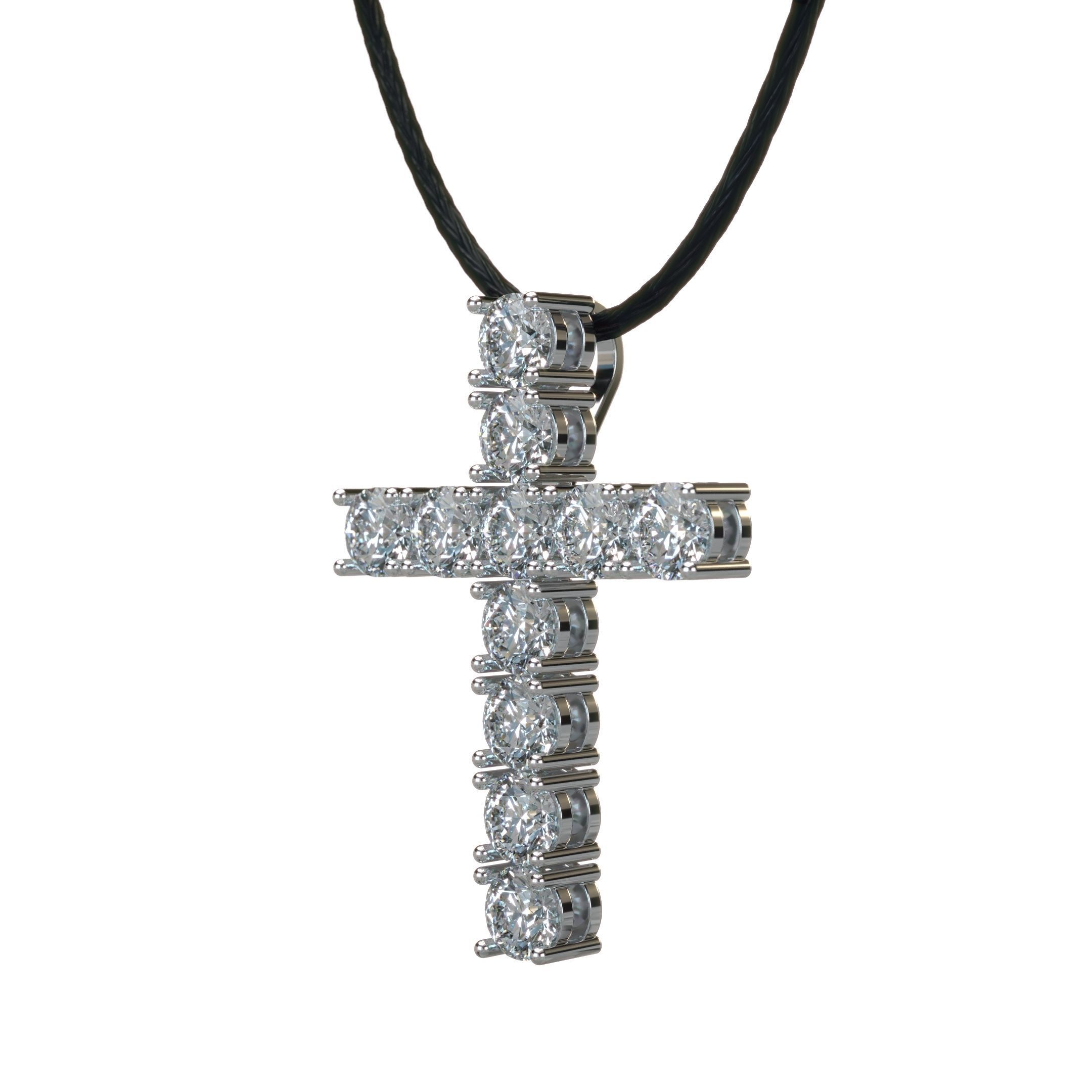 Diamond cross with hidden loop 3D print model_15
