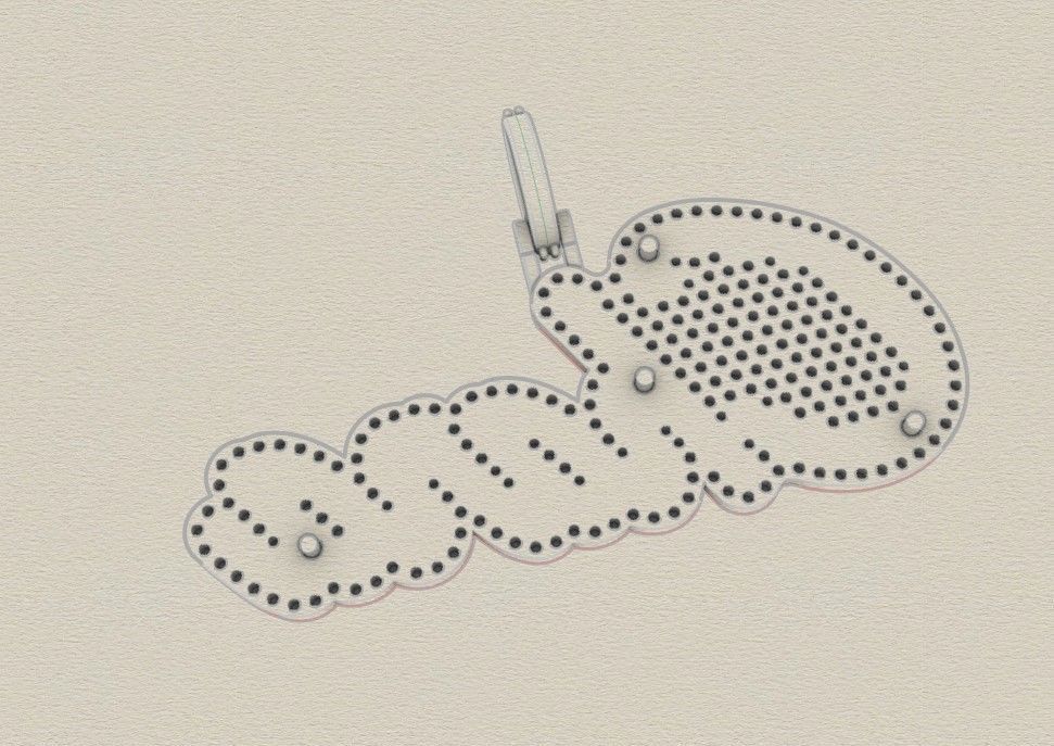 Model 507  Name Digit Necklace Chana Diamond Name Plate 3D print model_10