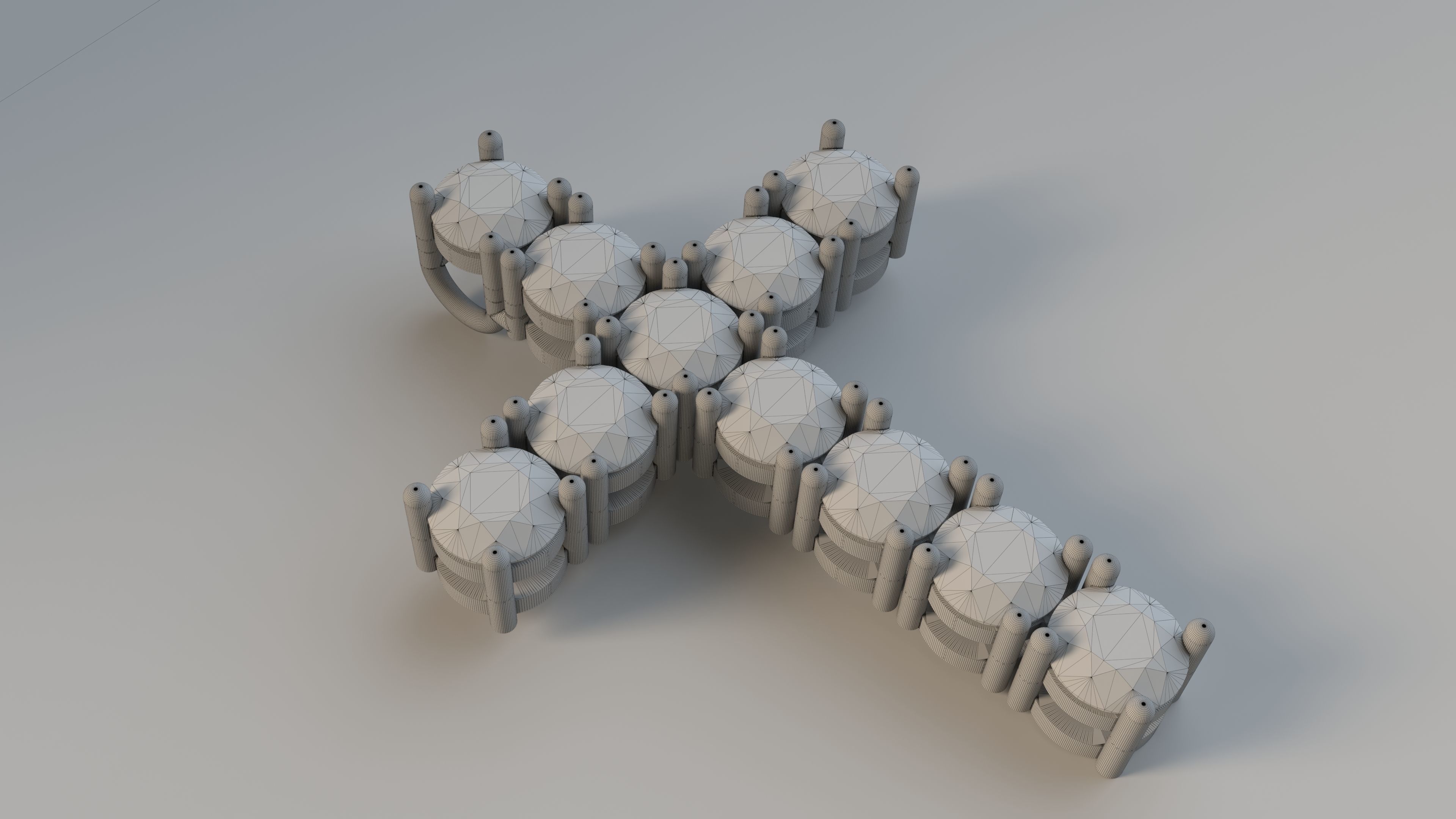 Cross with diamonds 3D print model_11