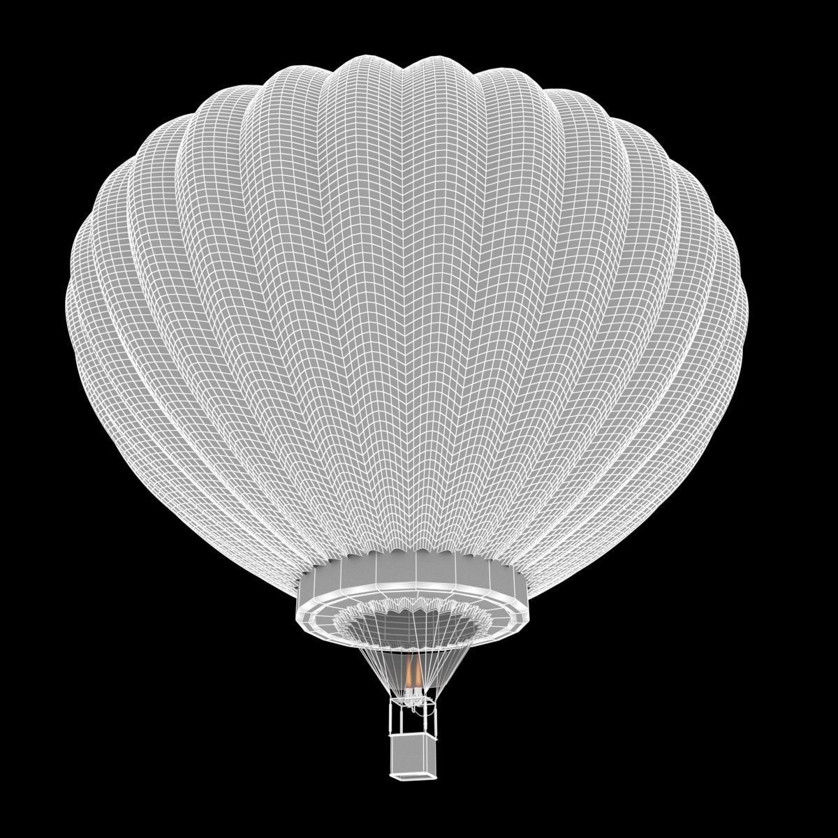 Chinese lantern Air Balloon 3D model_9