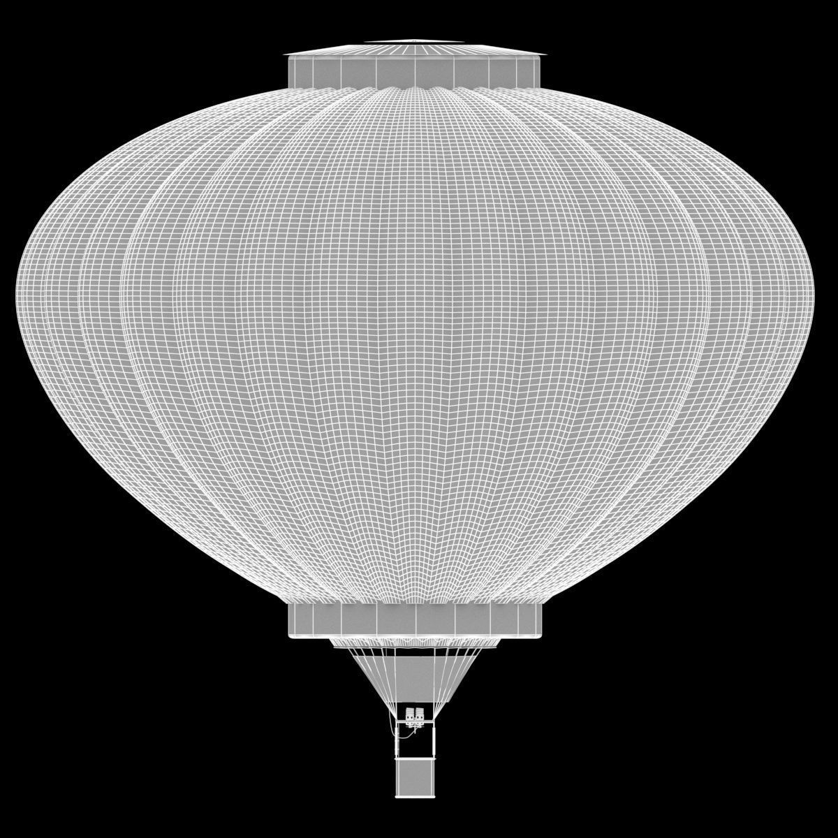 Chinese lantern Air Balloon 3D model_10
