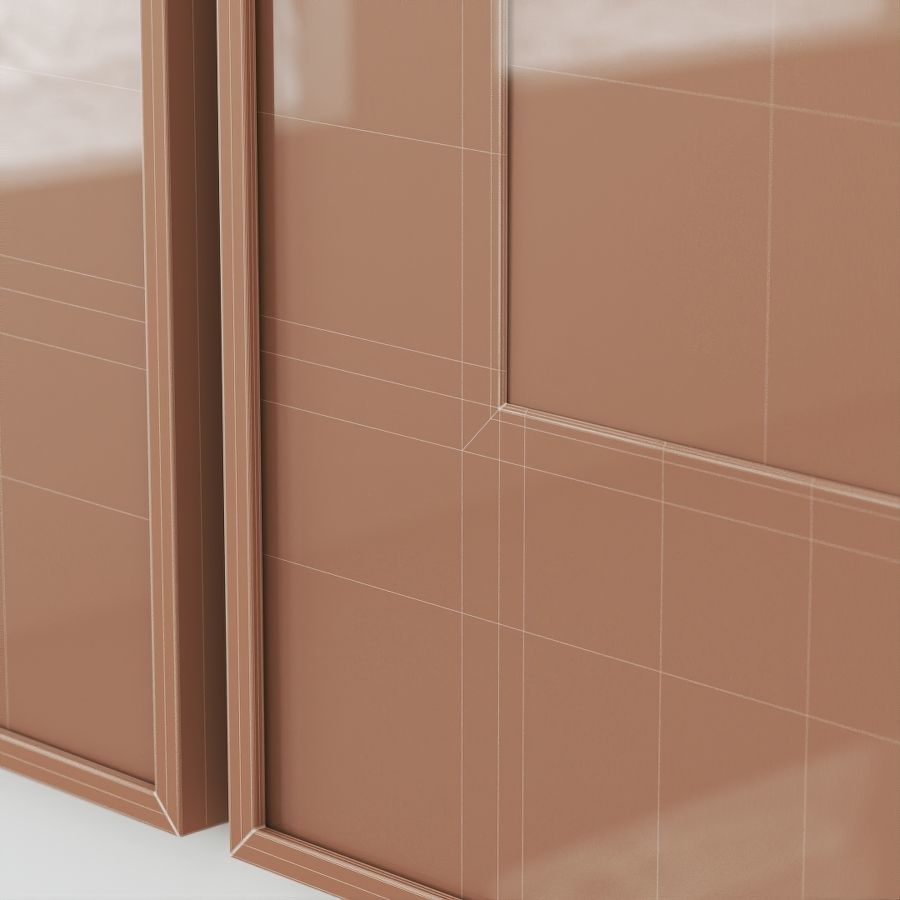 Diptych abstract poster set 3D model_4