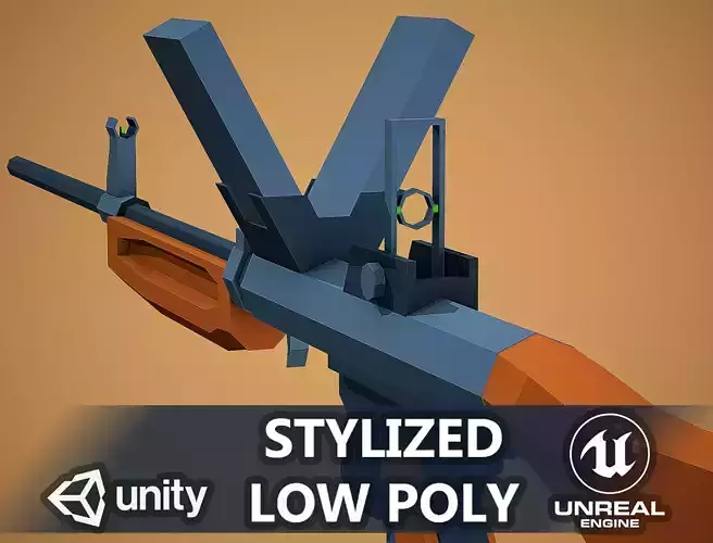 Stylized Burton LMR Low Poly Mobile Ready Low-poly 3D model