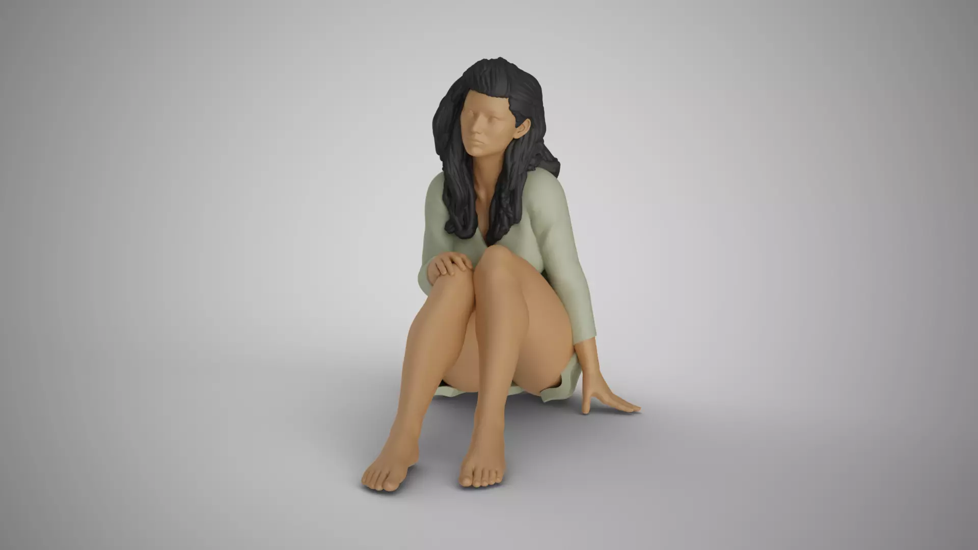 Girl Live in Stagnation 3D print model_0