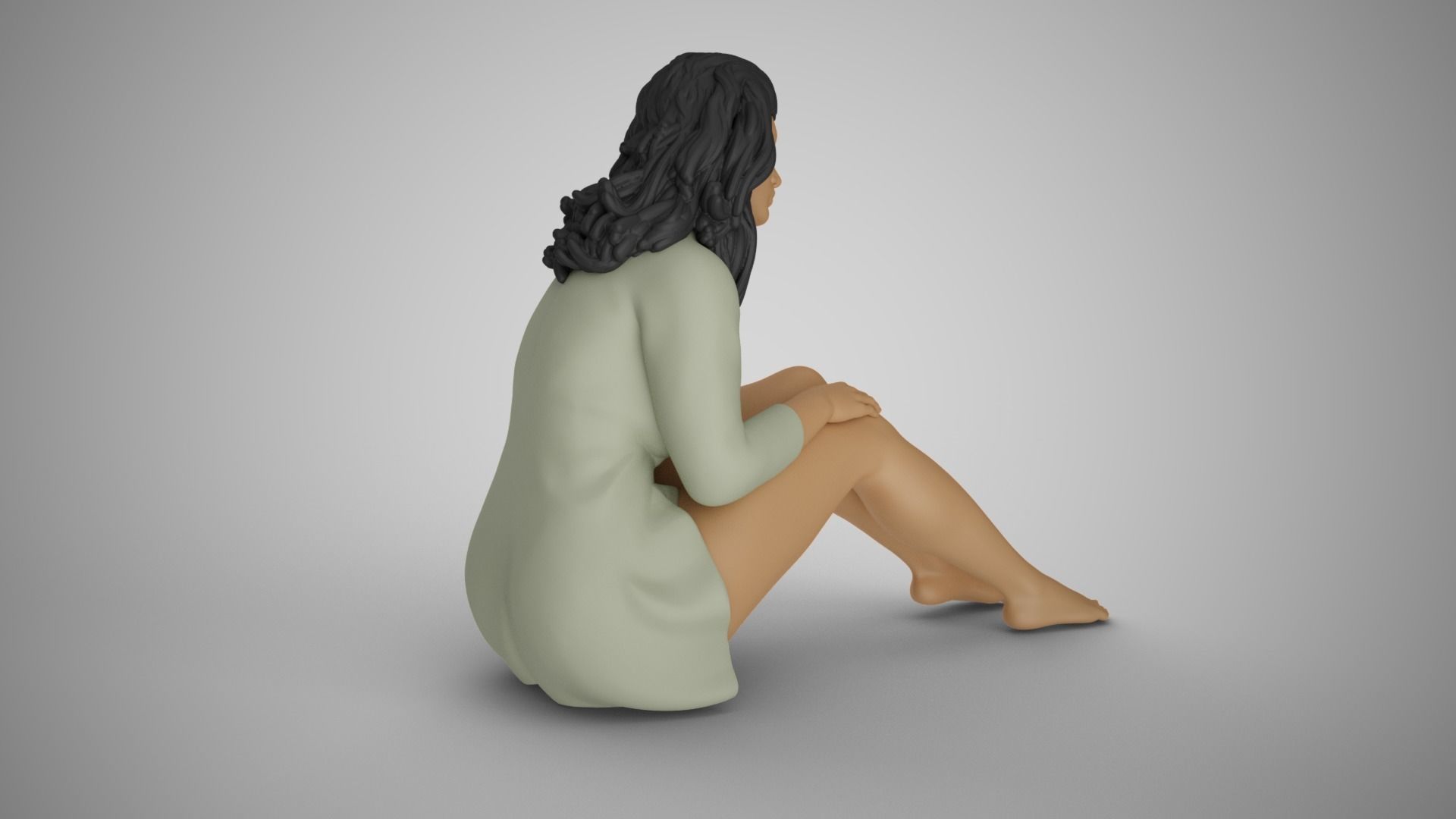 Girl Live in Stagnation 3D print model_6