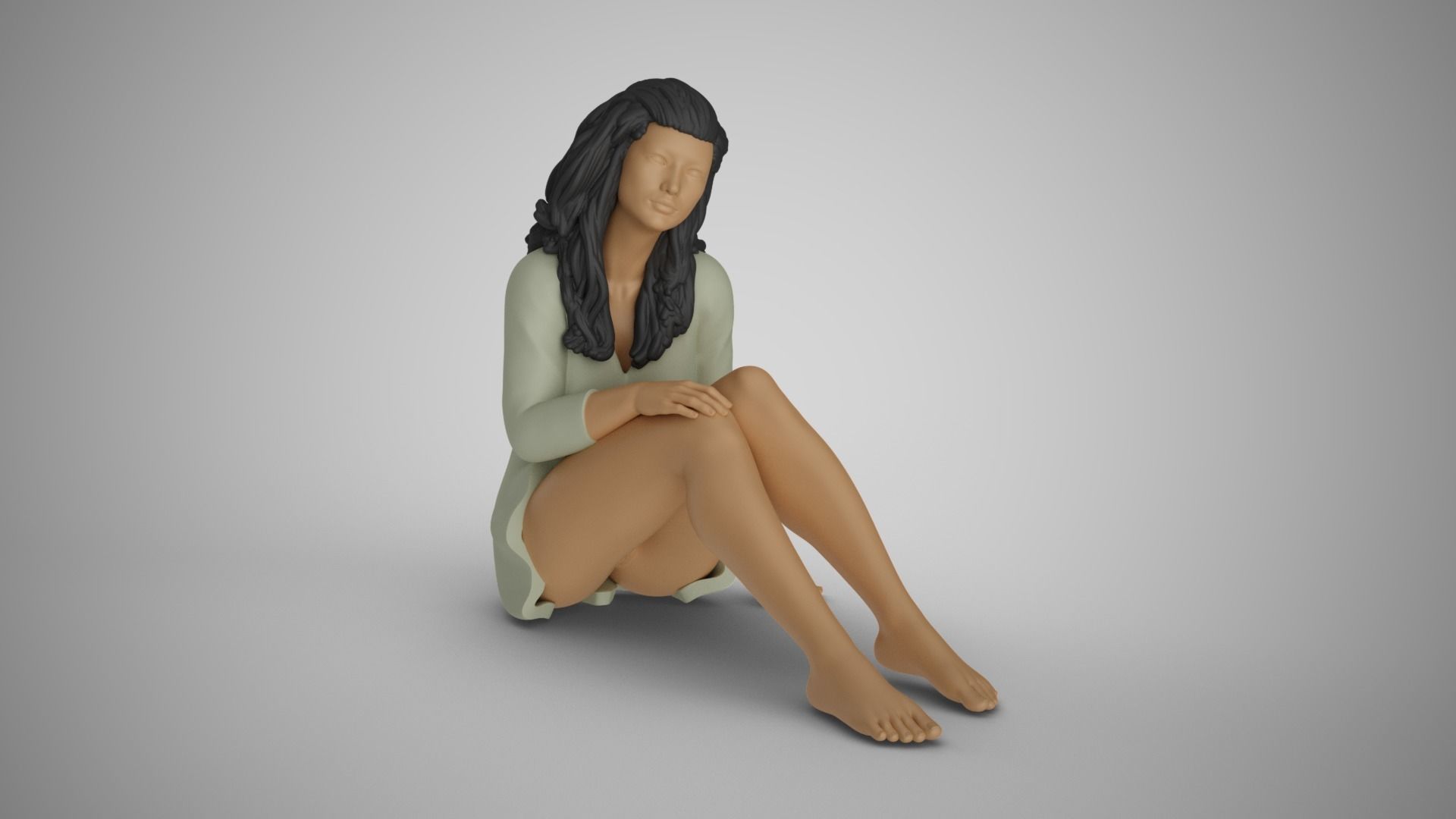 Girl Live in Stagnation 3D print model_4