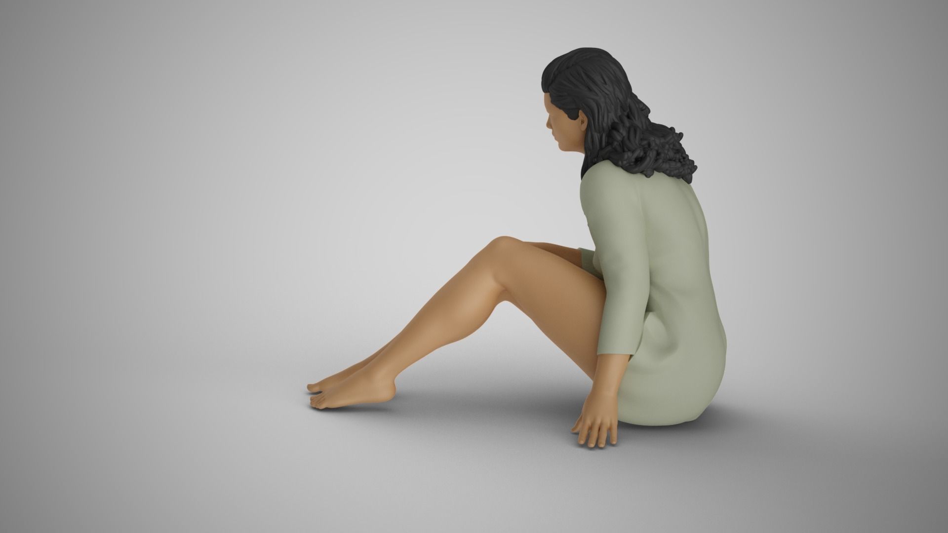 Girl Live in Stagnation 3D print model_9