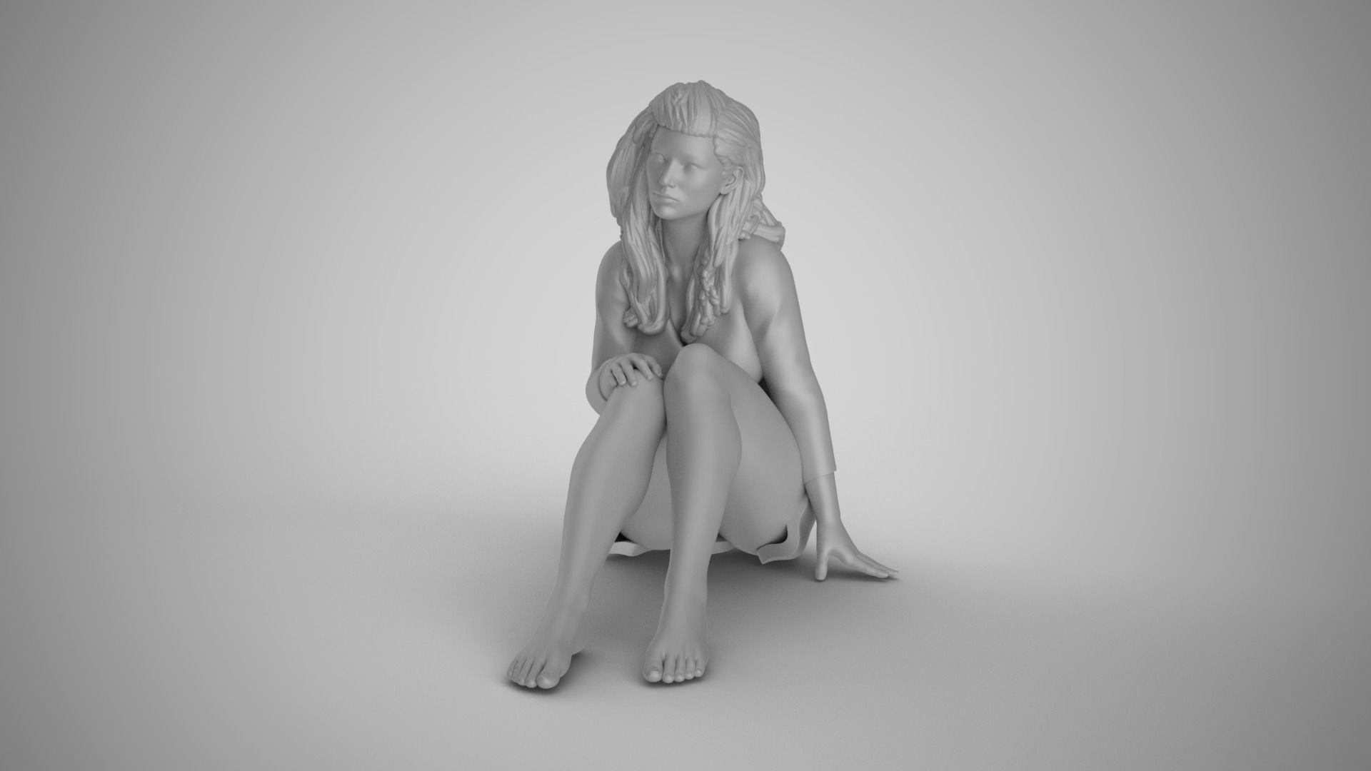 Girl Live in Stagnation 3D print model_2