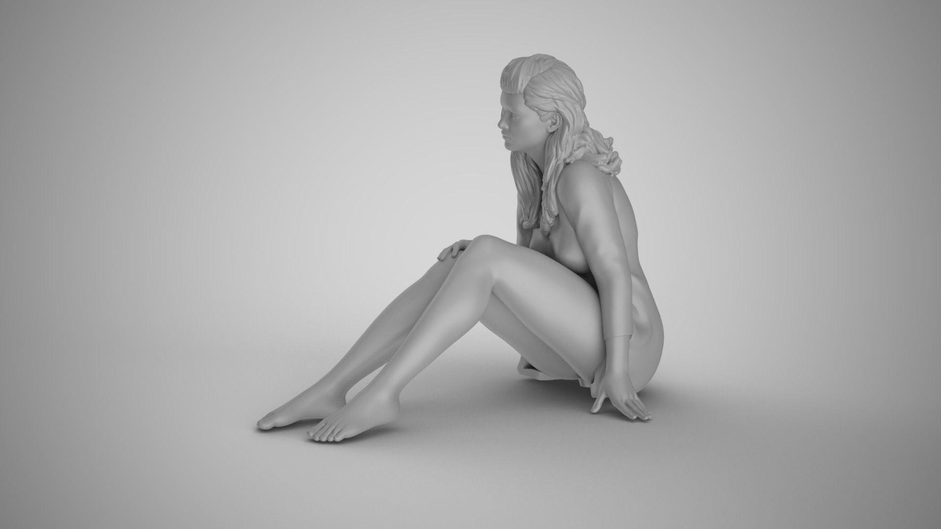 Girl Live in Stagnation 3D print model_1