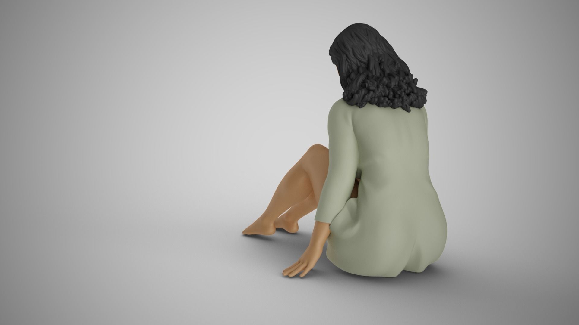Girl Live in Stagnation 3D print model_8