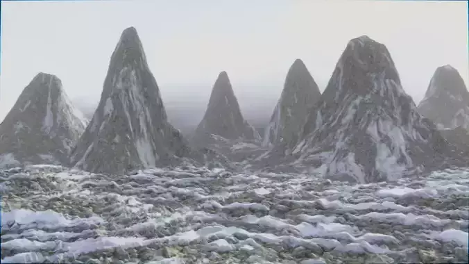 Landscapes 1 - Snowy Mountain 1b