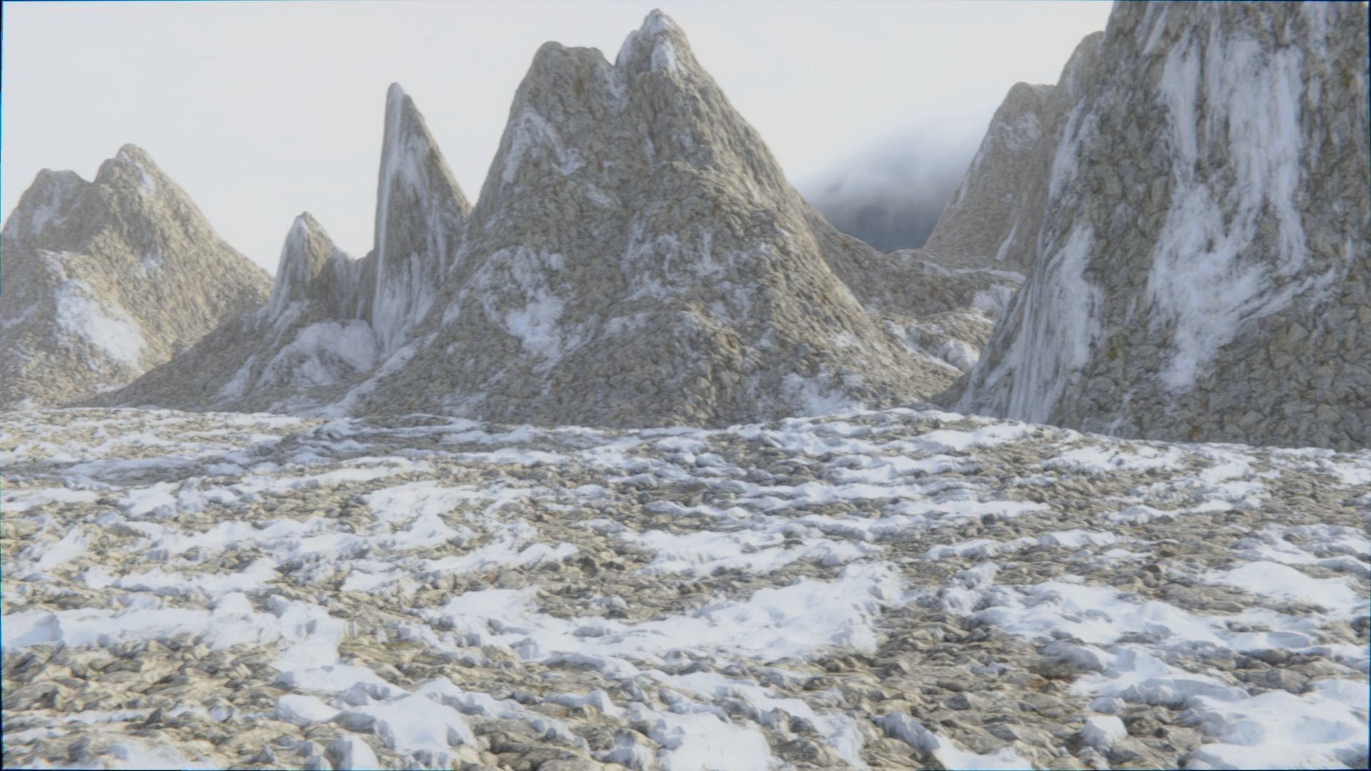 Landscapes 1 - Snowy Mountain 1c 3D model_1