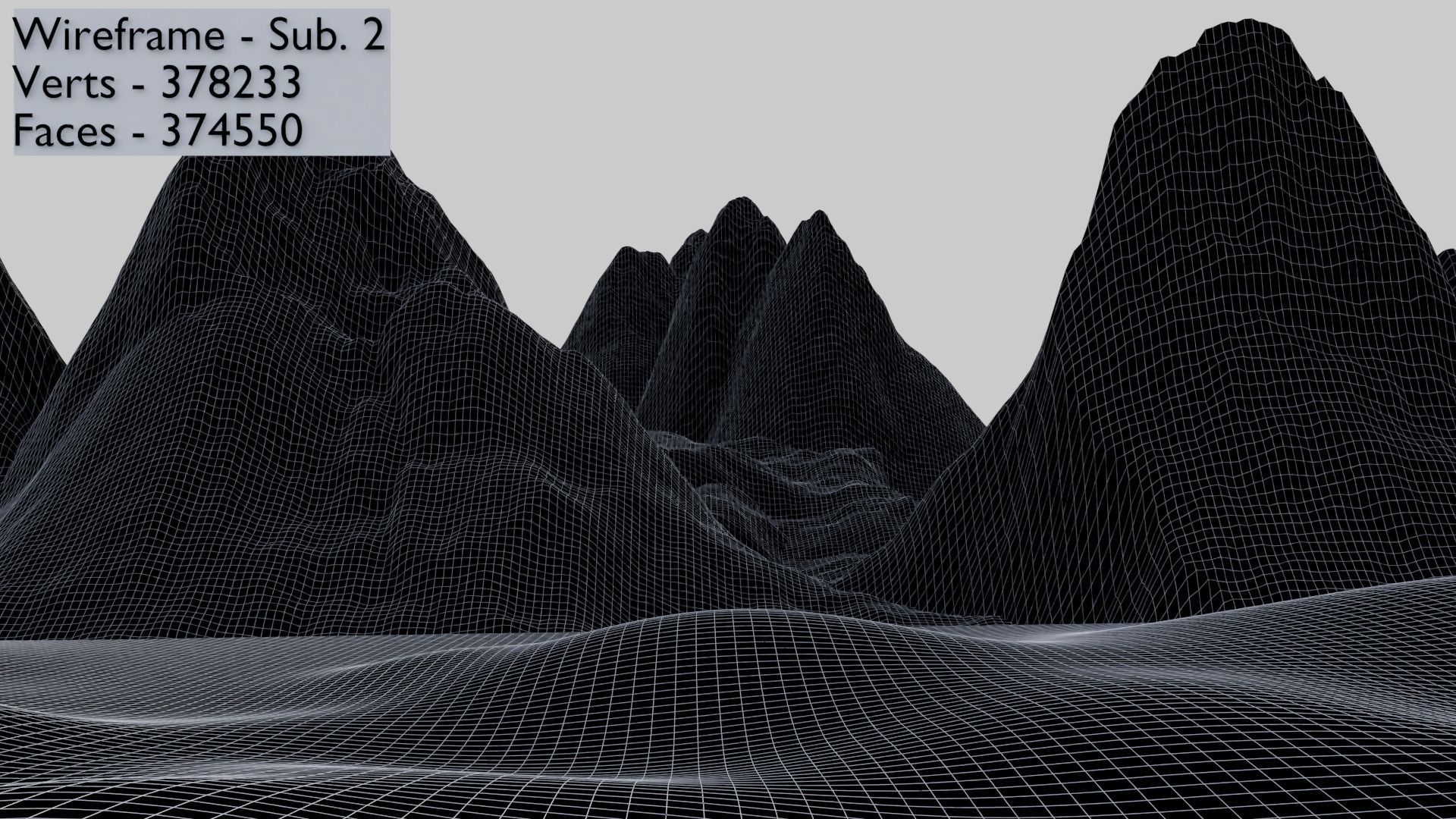 Landscapes 1 - Snowy Mountain 1c 3D model_8
