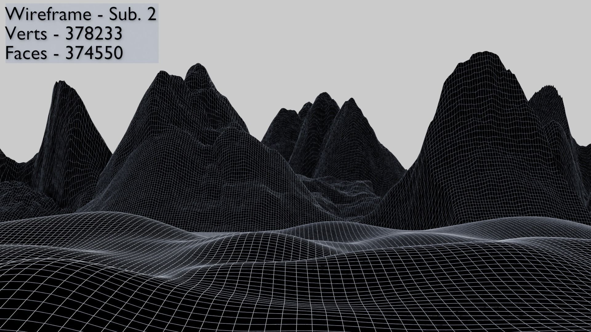Landscapes 1 - Snowy Mountain 1c 3D model_5
