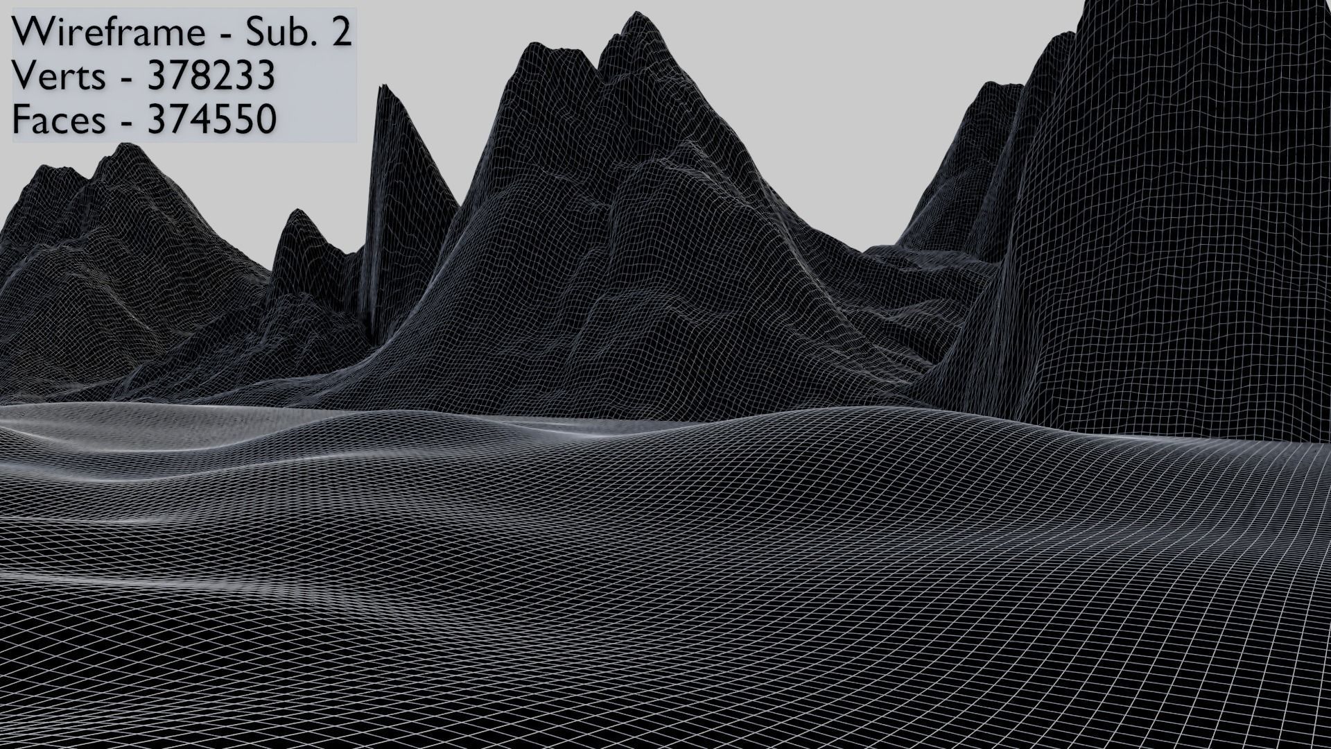 Landscapes 1 - Snowy Mountain 1c 3D model_6