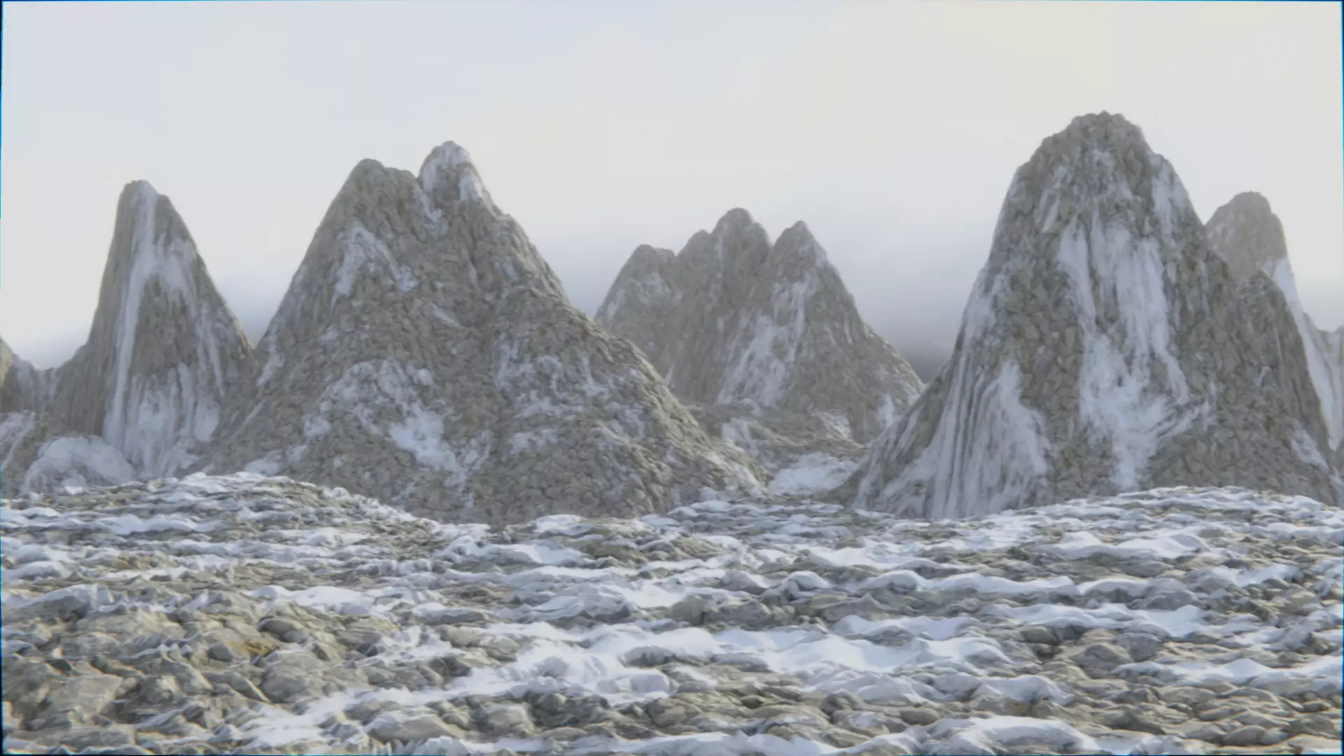 Landscapes 1 - Snowy Mountain 1c 3D model_0