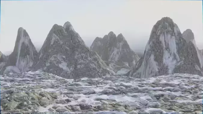 Landscapes 1 - Snowy Mountain 1c