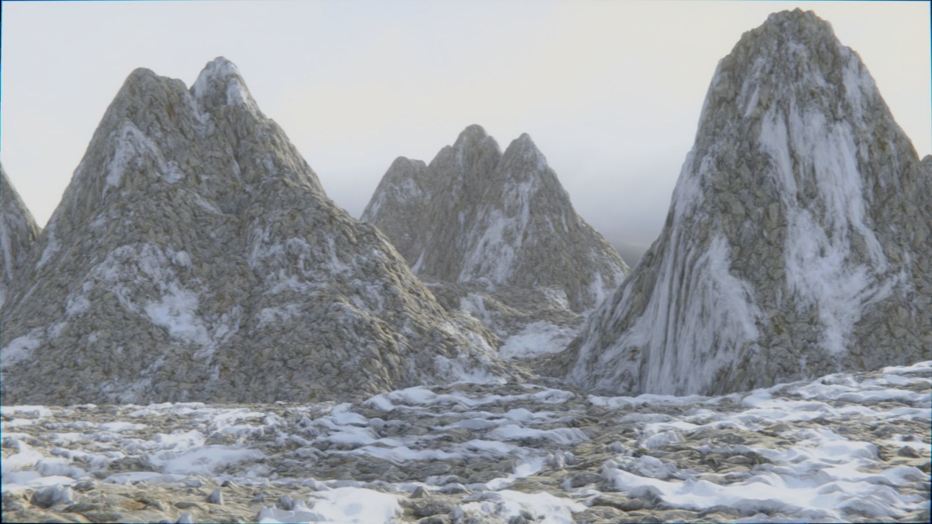 Landscapes 1 - Snowy Mountain 1c 3D model_3