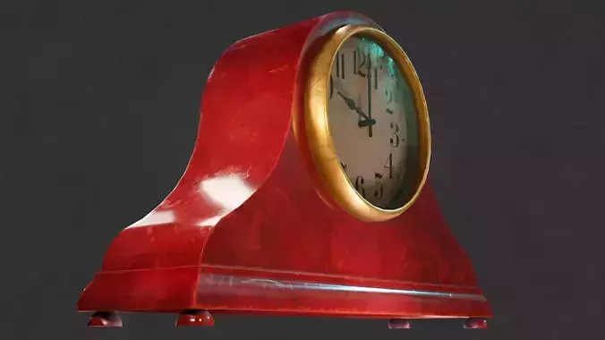 Old clock Antique Low-poly 3D model