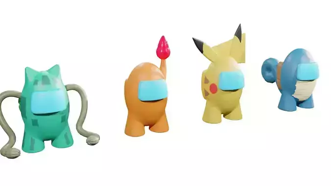 Pokemon Among Us fan art  3D print model