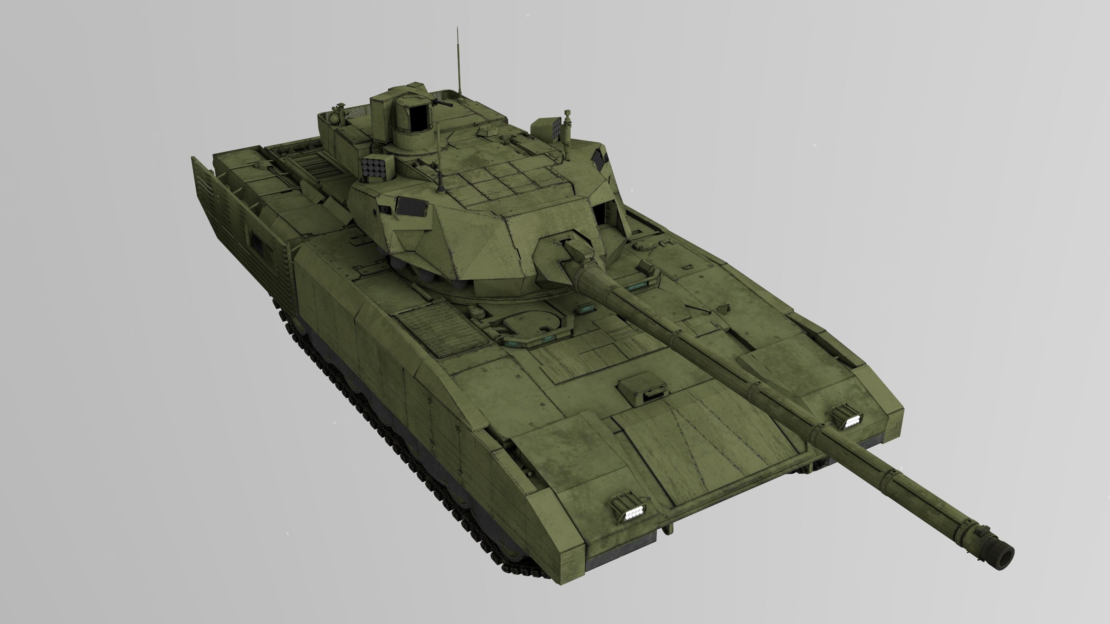 T-14 Armata Game Ready Low-poly 3D model_7