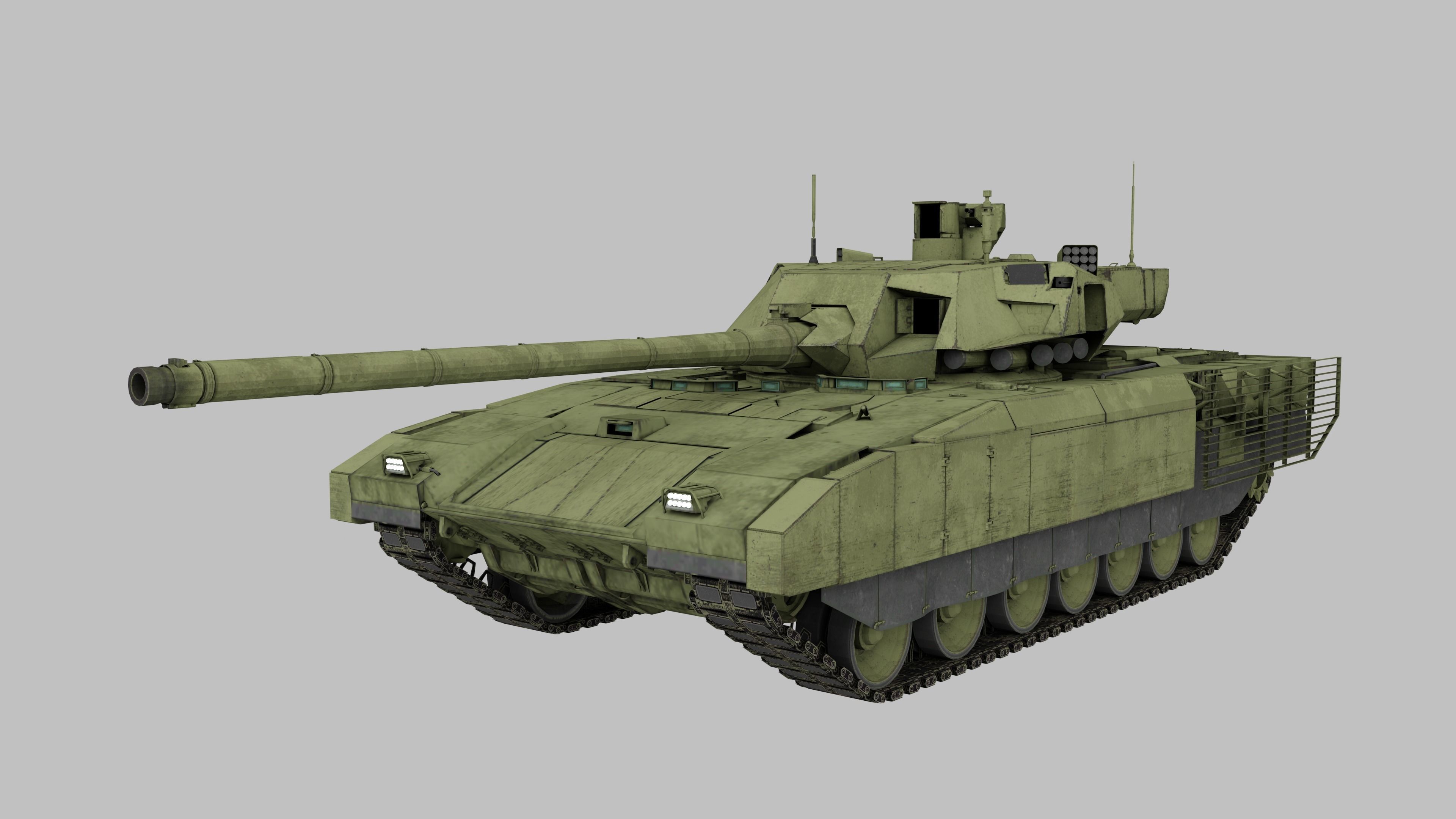 T-14 Armata Game Ready Low-poly 3D model_6