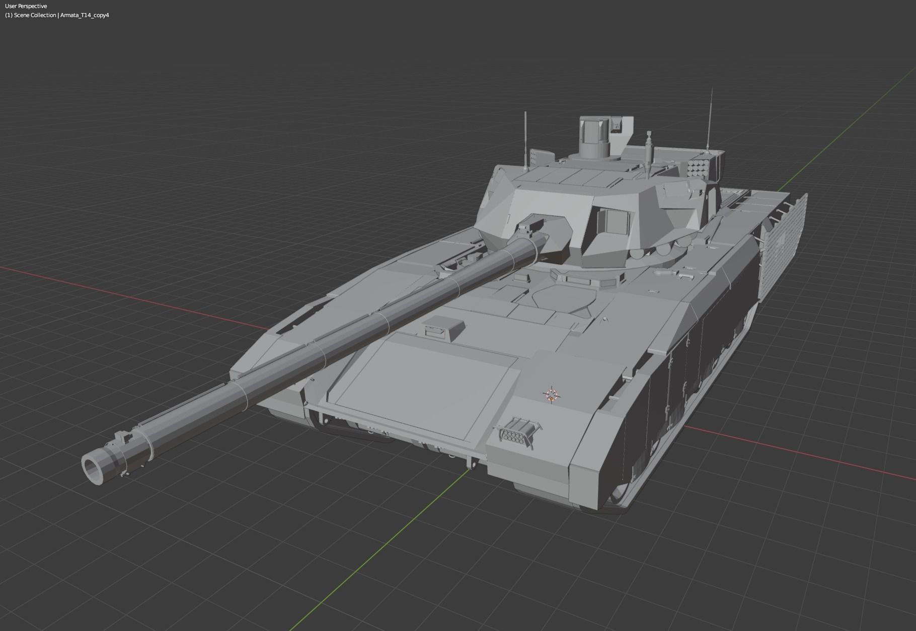 T-14 Armata Game Ready Low-poly 3D model_8