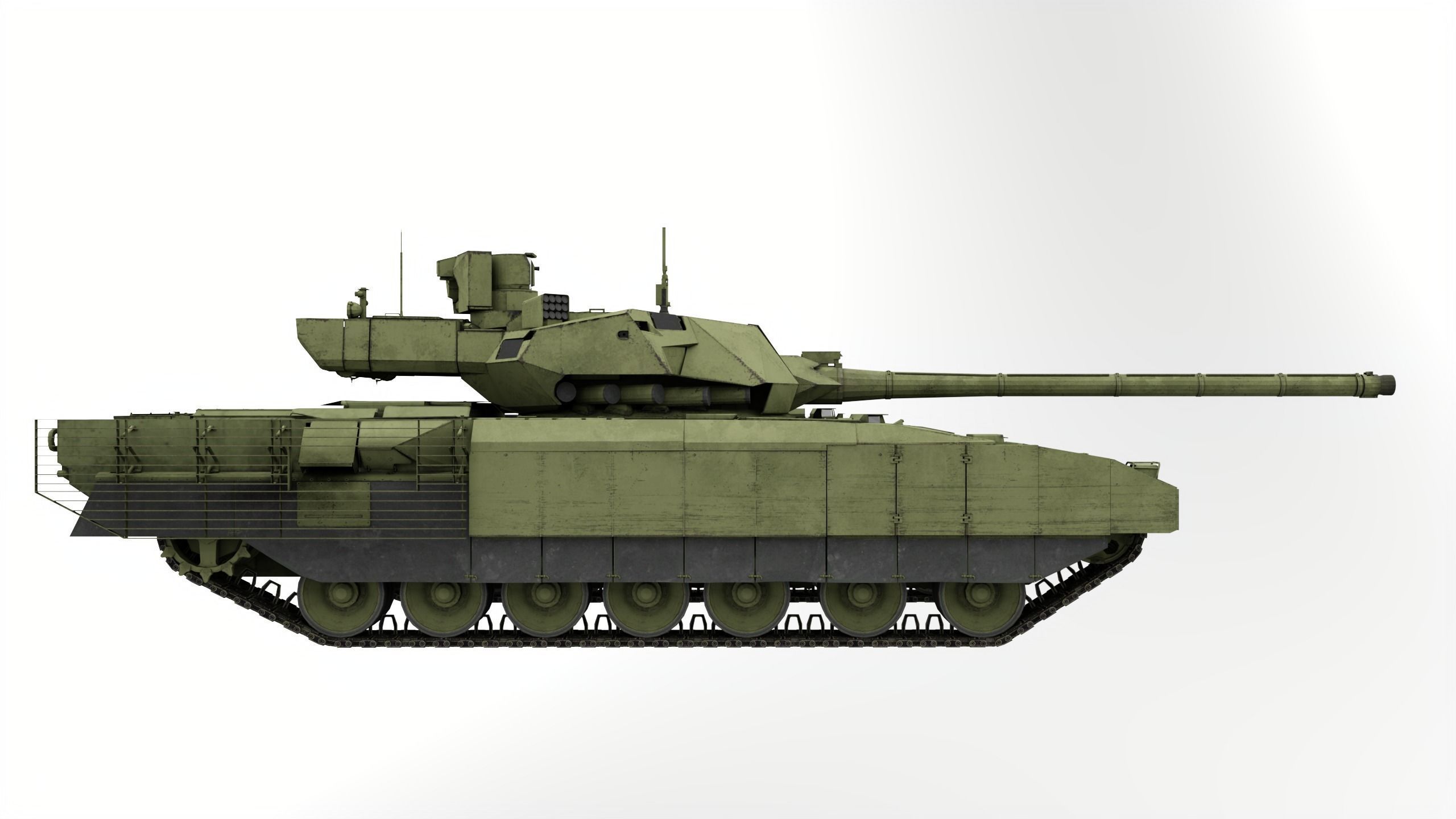 T-14 Armata Game Ready Low-poly 3D model_4