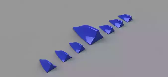 CAR SHARK FIN and DIFFUSER SET 3D print model