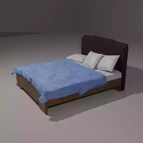 Bed with Pillow Free 3D model