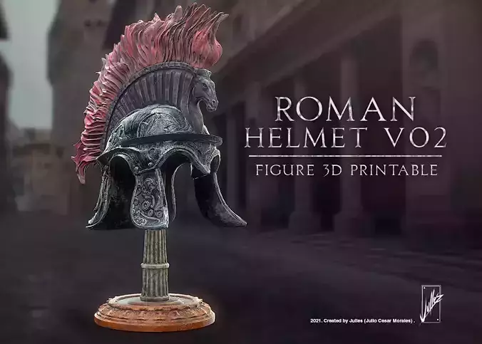 Roman helmet V02 3D print model