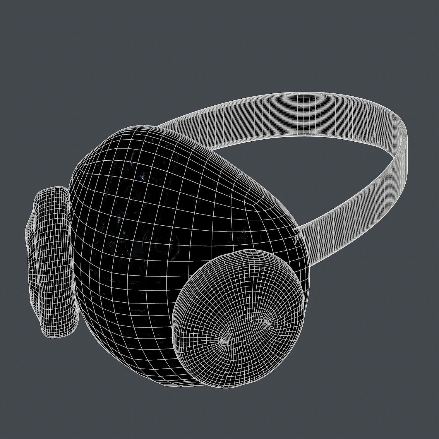 Gas mask helmet 3d model scifi Low-poly Low-poly 3D model_7