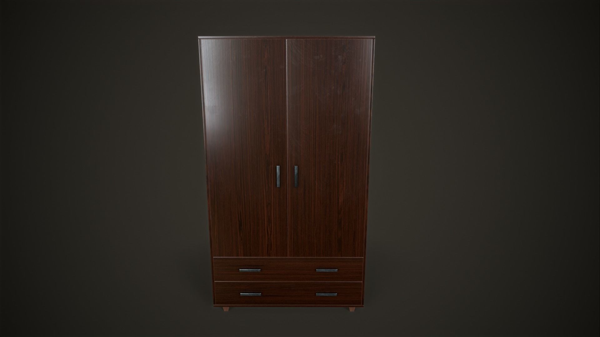 Boxes Wardrobe Hangers Mattress Low-poly 3D model_3