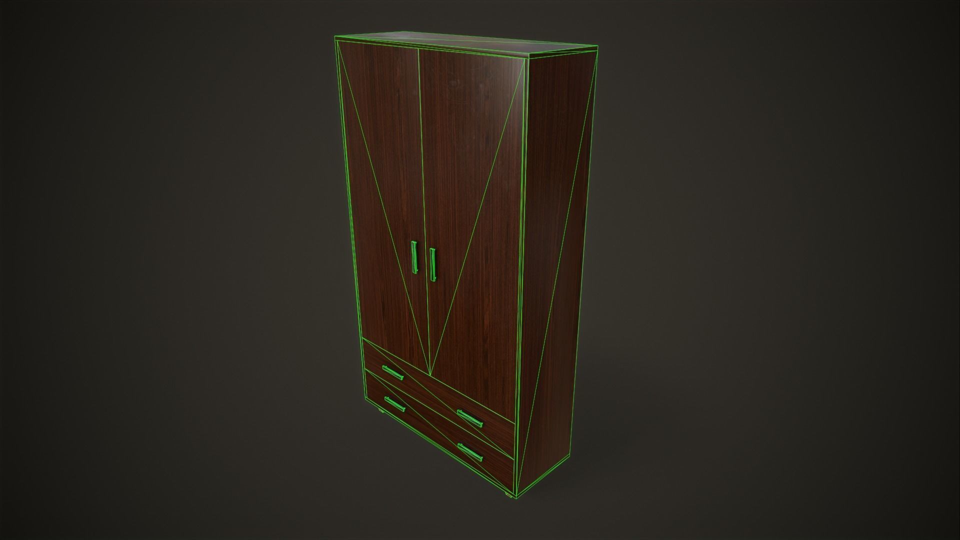 Boxes Wardrobe Hangers Mattress Low-poly 3D model_14