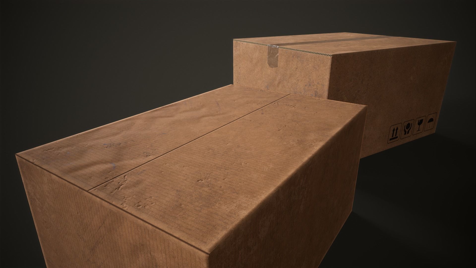 Boxes Wardrobe Hangers Mattress Low-poly 3D model_8