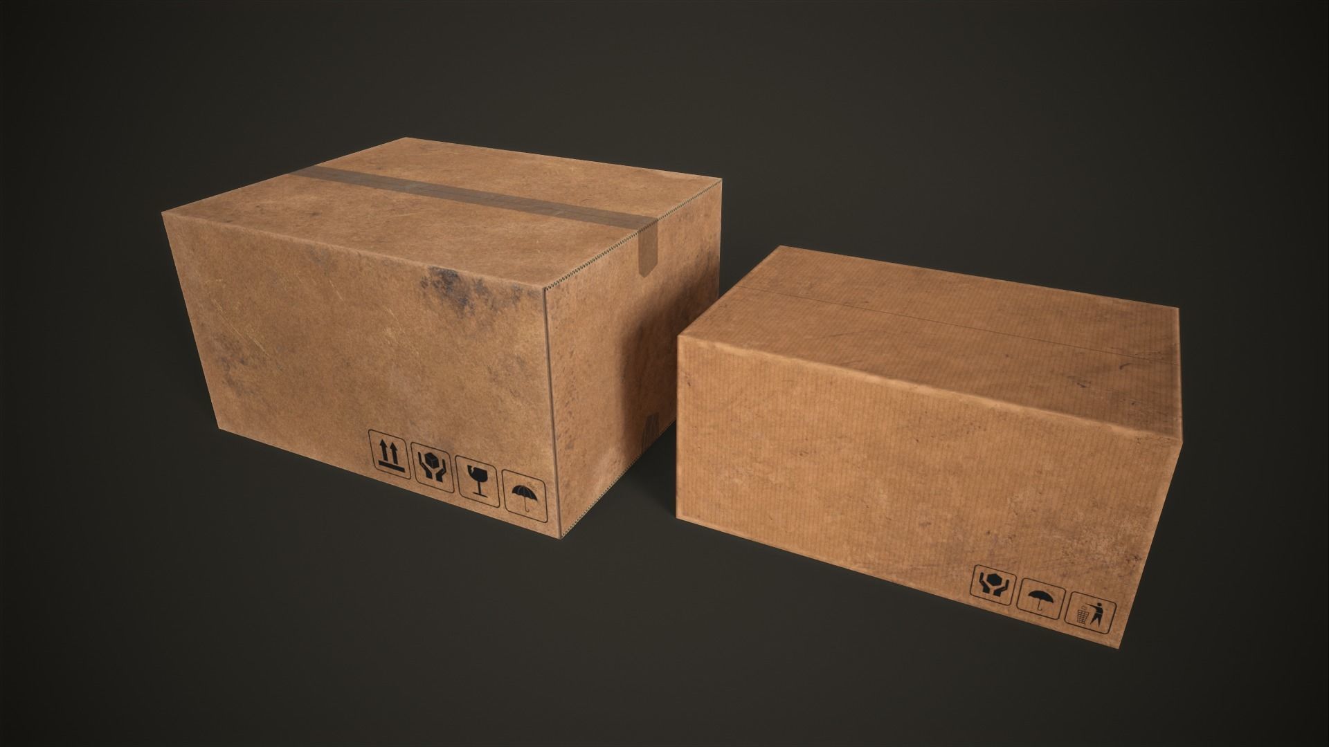 Boxes Wardrobe Hangers Mattress Low-poly 3D model_6