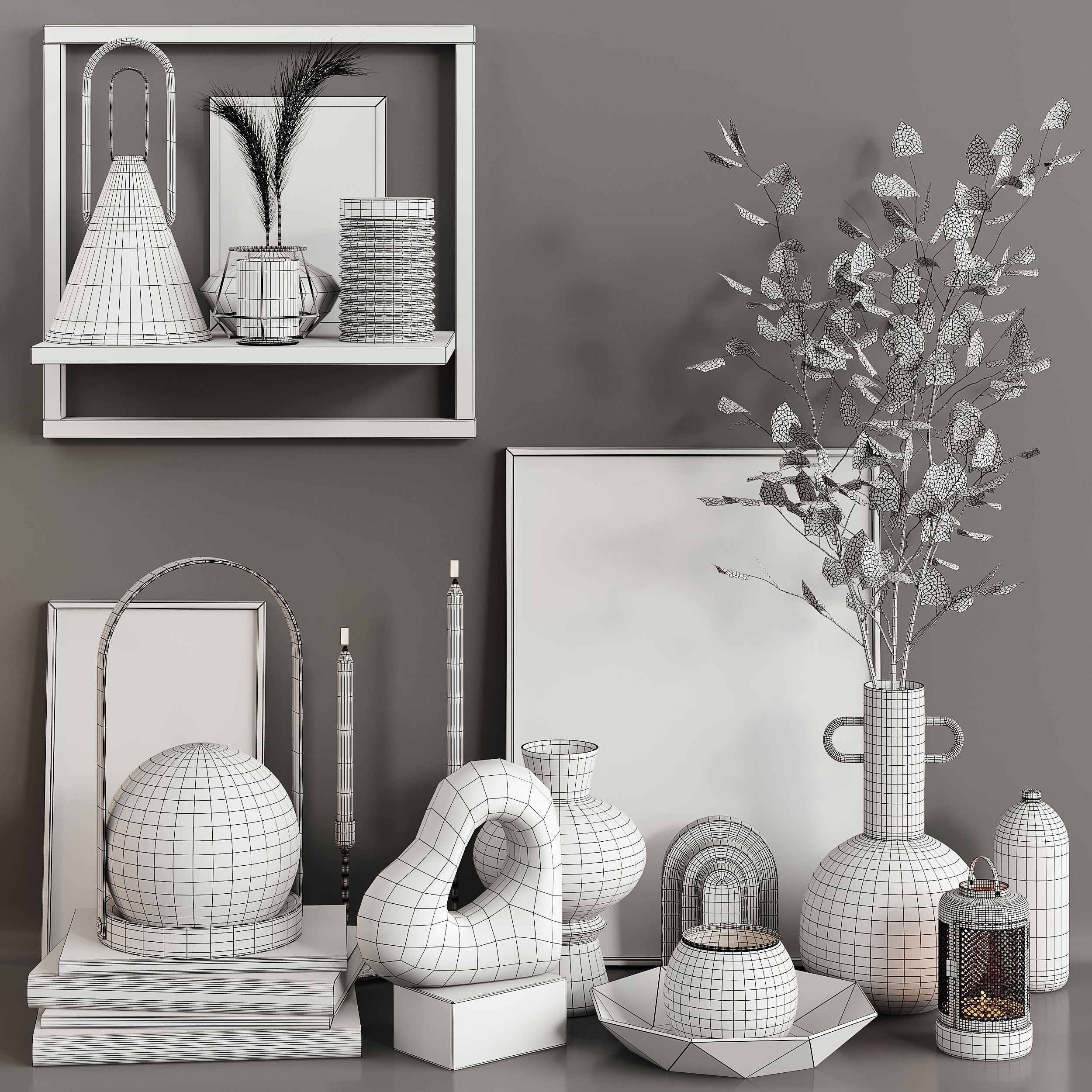 Decorative set 04 3D model_5