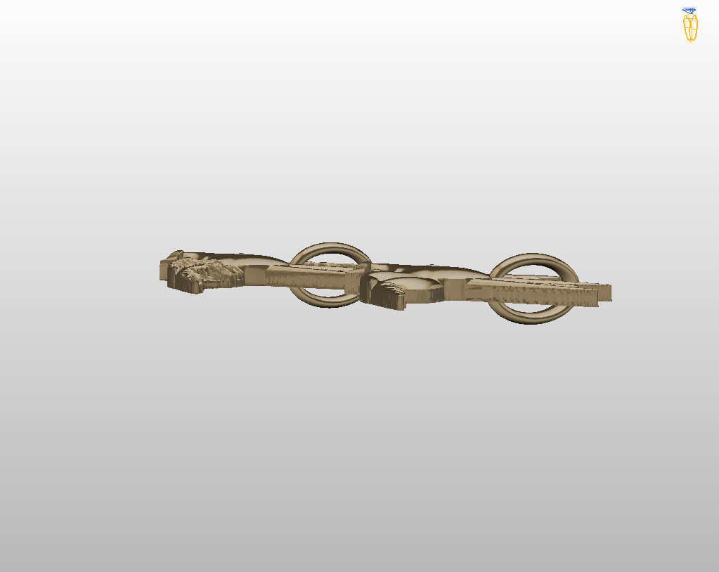 Swallow bird pendant 3D print model_24