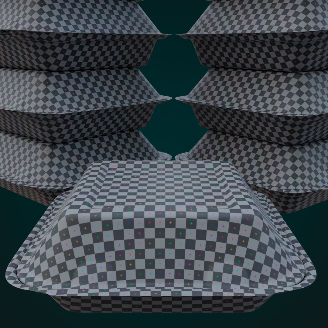 Cardboard Disposable - Food Container 3D model_37