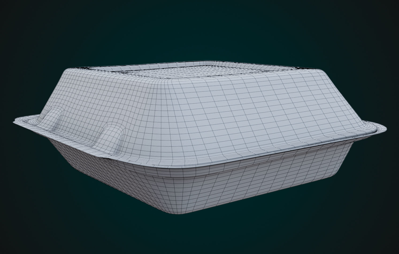 Cardboard Disposable - Food Container 3D model_30