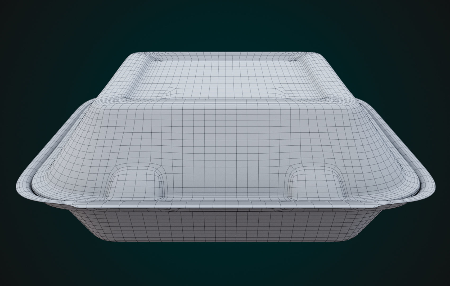 Cardboard Disposable - Food Container 3D model_16