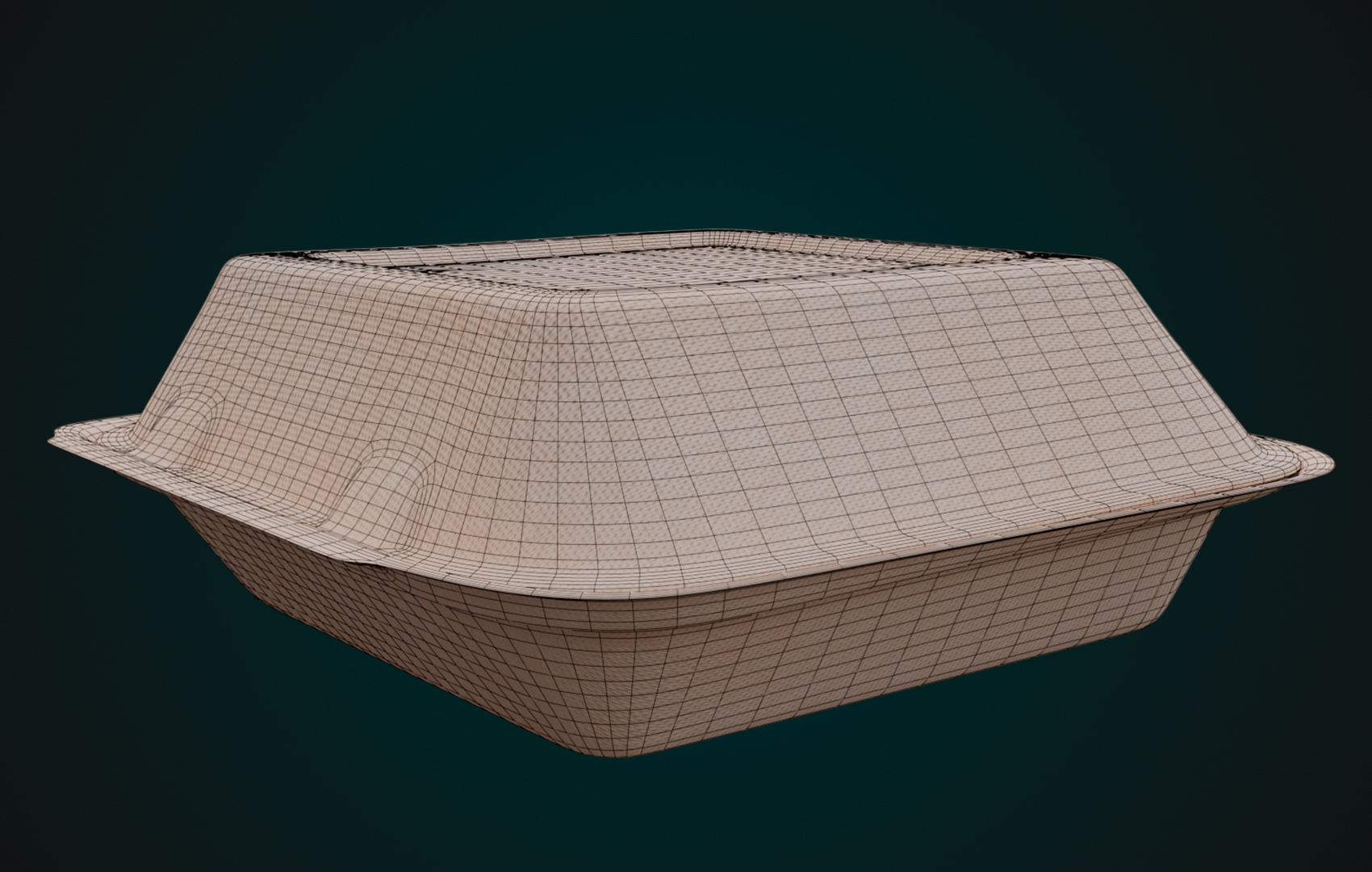 Cardboard Disposable - Food Container 3D model_24