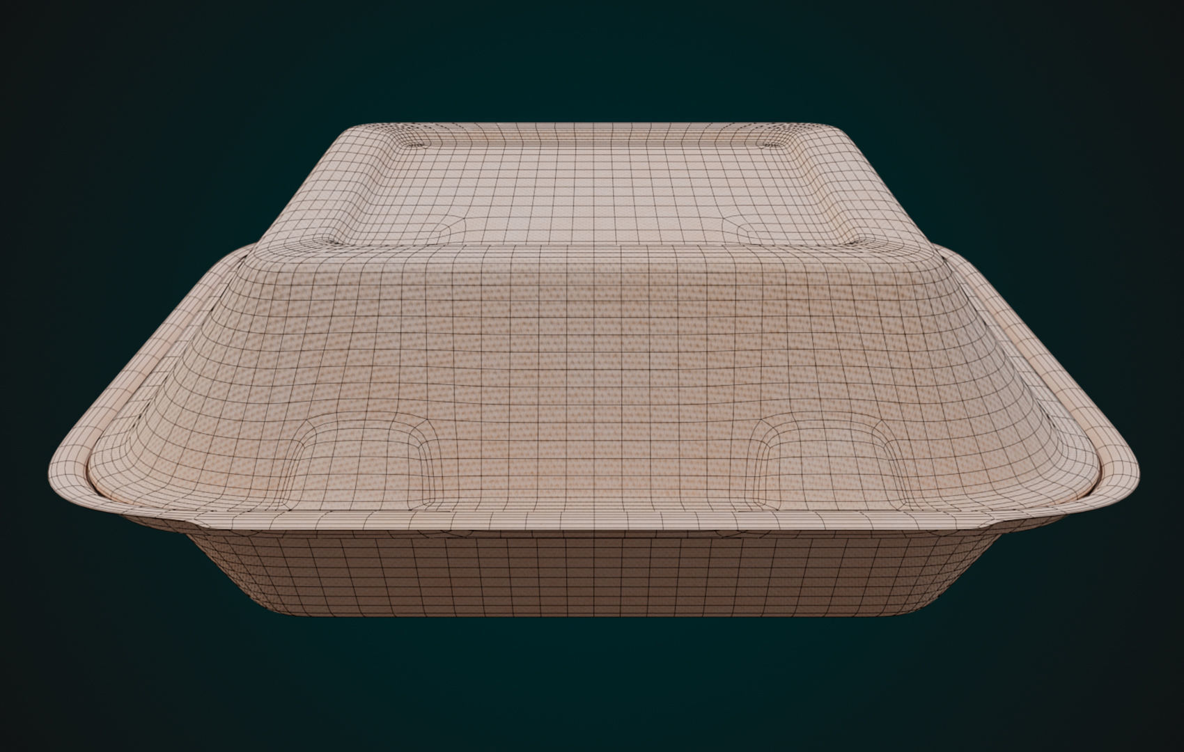 Cardboard Disposable - Food Container 3D model_20