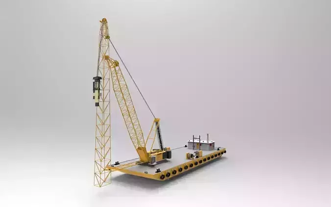 Yellow Barge crane