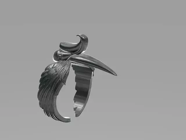 HORN BILL ADJUSTABLE RING Free 3D print model