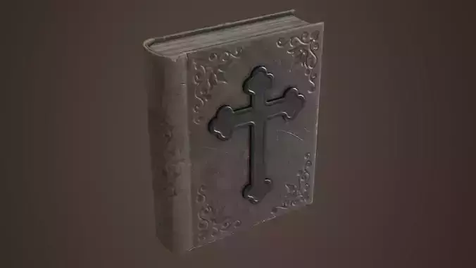 Old bible book Low-poly 3D model
