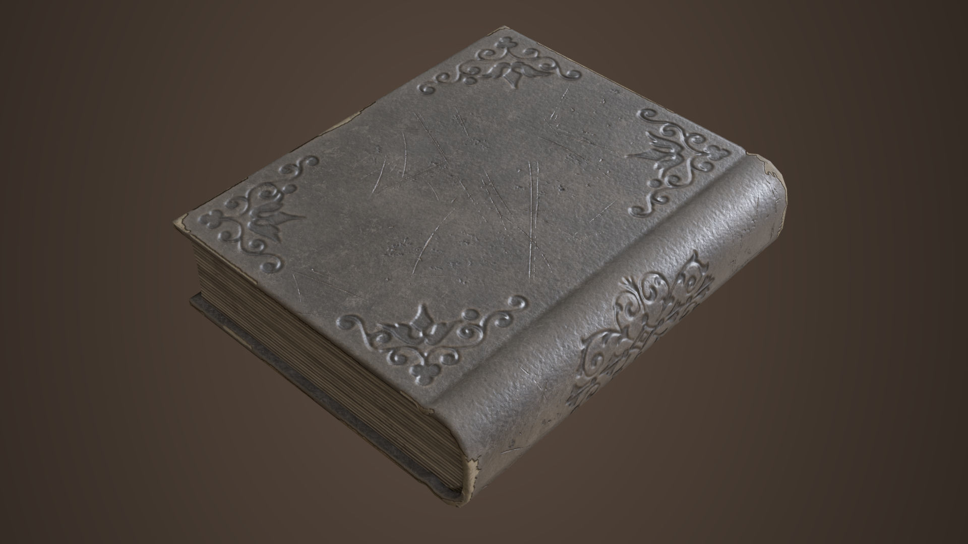 Old bible book Low-poly 3D model_8