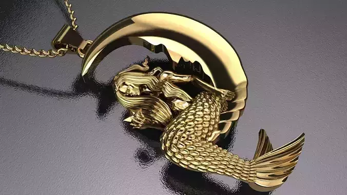Mermaid pendant 05