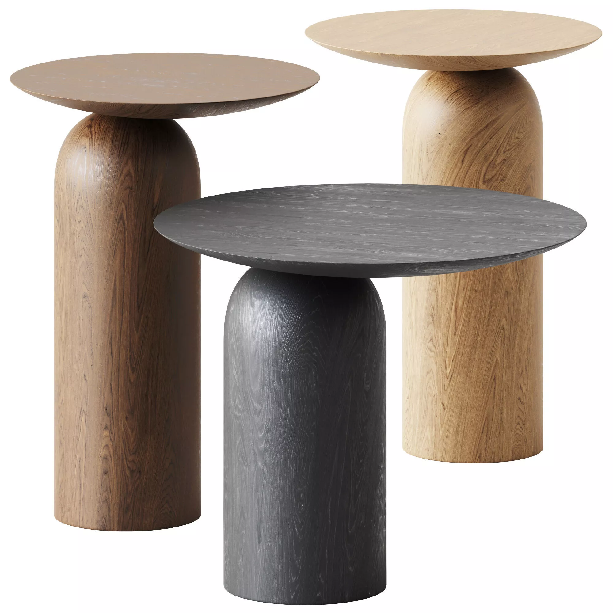 Wooden Coffee Side Table Disco by Basta 3D model