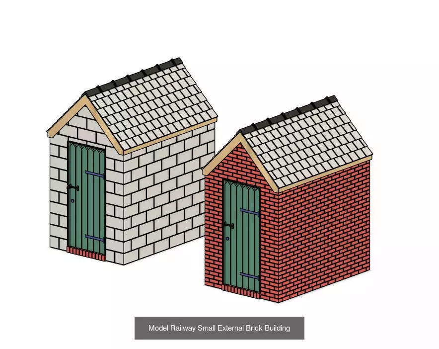 Model Railway House and Garden Items 3D Model Collection_7